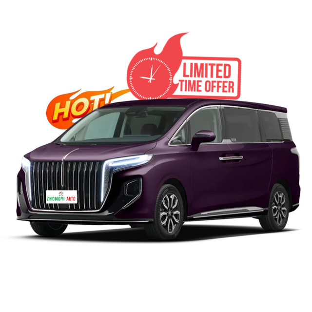 HONGQI HQ9 MPV Wholesale MPV Car Smart Vehicle Hongqi HQ9 7 Seats Hybrid 2023 Purple Cheap Price Smart Luxury Cars For Adults